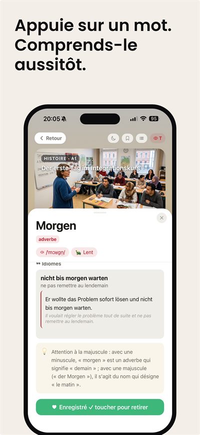 Learn German Fast — Des voix allemandes naturelles, féminines et masculines, à la vitesse de votre choix