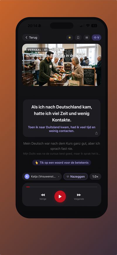 Learn German Fast — Plak je eigen tekst — een brief van het Jobcenter, een nieuwsartikel — en oefen daarmee