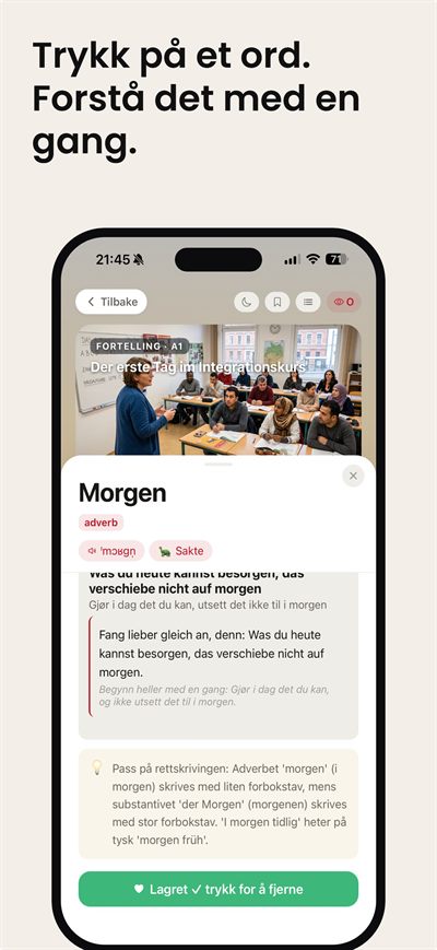 Learn German Fast — Naturlige tyske stemmer, kvinnelige og mannlige, i tempoet du velger