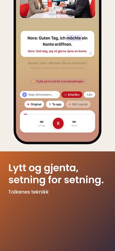 Learn German Fast — Undertekster i tre lag: tysk, ditt eget språk og ord for ord