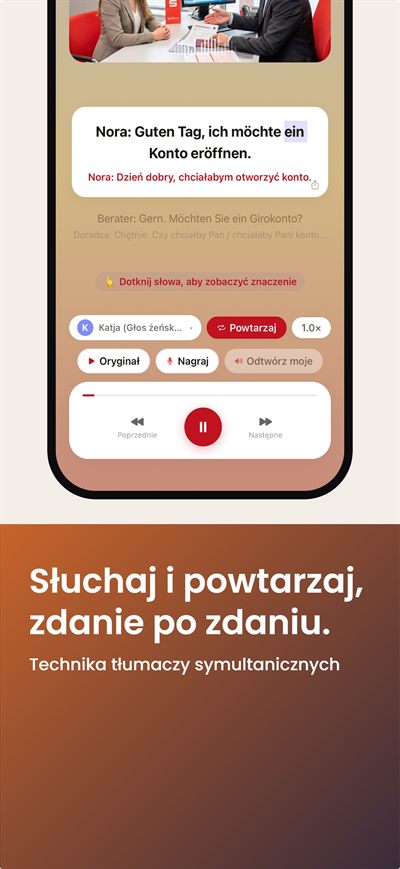 Learn German Fast — Trzywarstwowe napisy: niemiecki, twój język i słowo po słowie