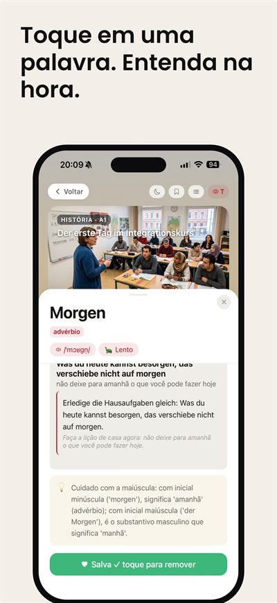 Learn German Fast — Vozes alemãs naturais, femininas e masculinas, à velocidade que escolheres